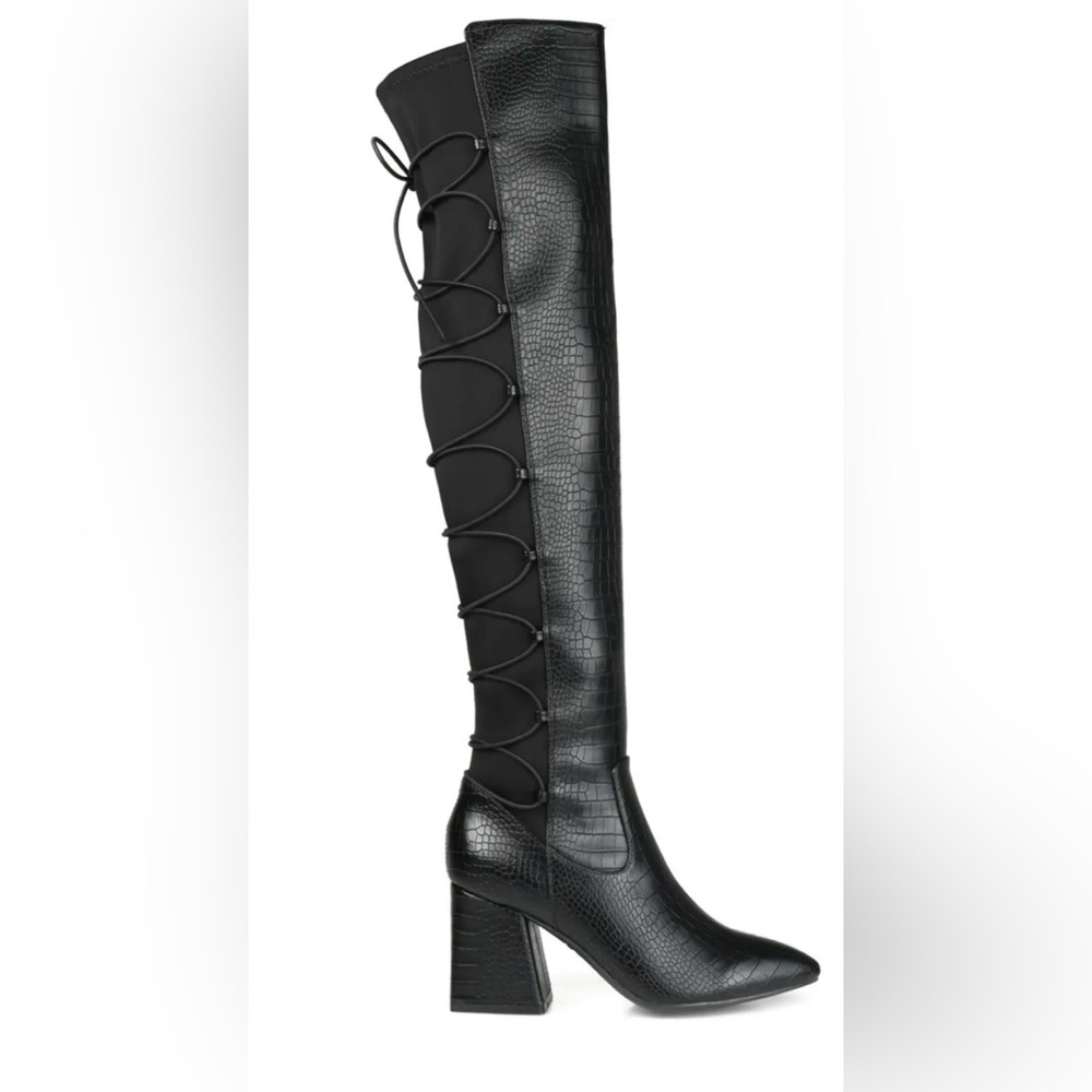 Journee Collection Women's Valorie Wide Calf Boots Croc
